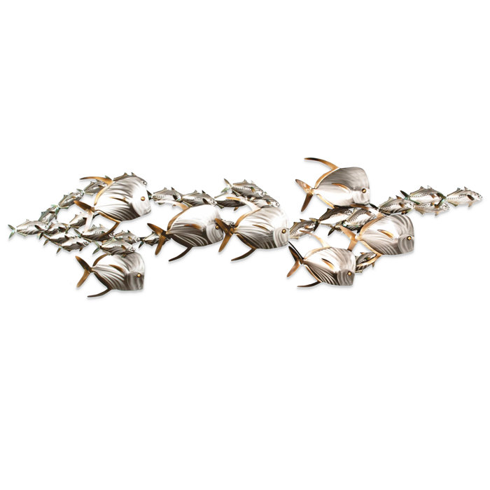 Rosecliff Heights Lookdown Fish and Sardines School Large Metal Wall